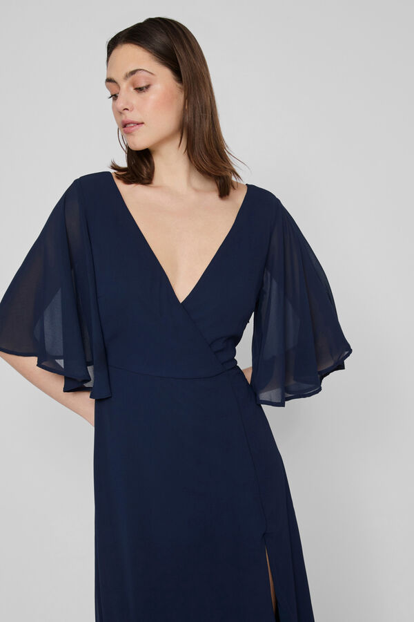Vila Vestido largo cruzado Azul marino