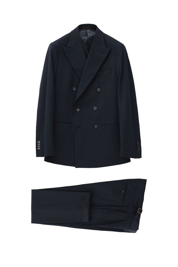 PuroEGO Traje cruzado cuadro gales Azul marino