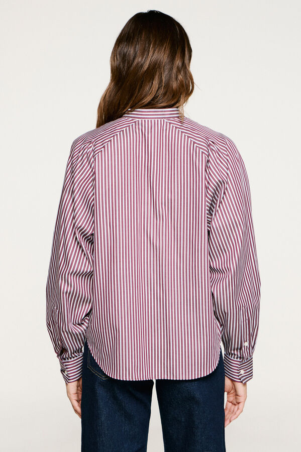 Selected Camisa cuello mao 100% algod&oacute;n org&aacute;nico. Rosa
