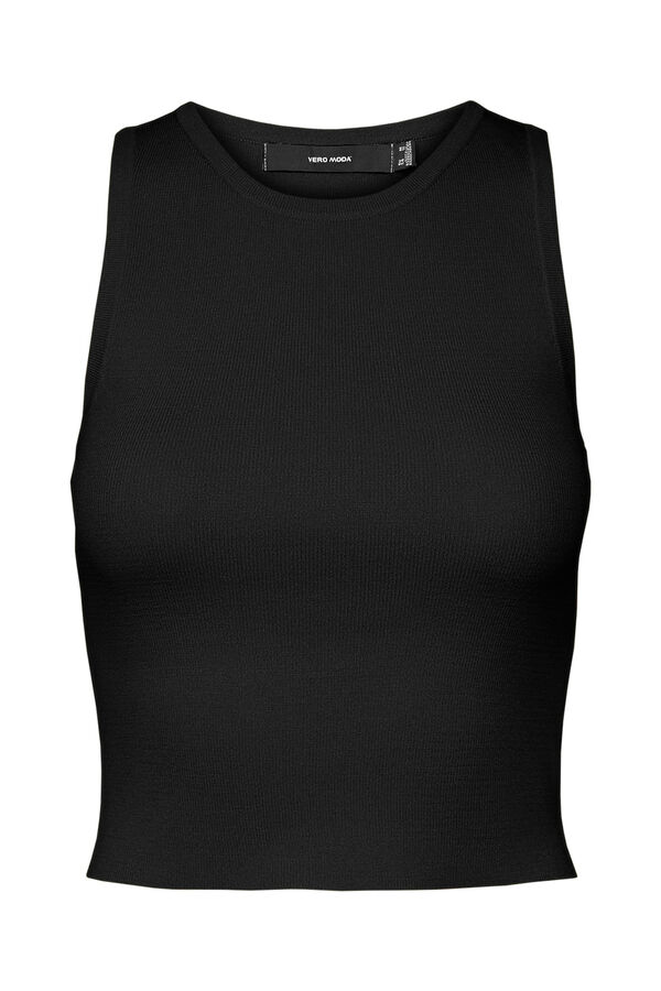 Vero Moda Crop top de malha  Preto