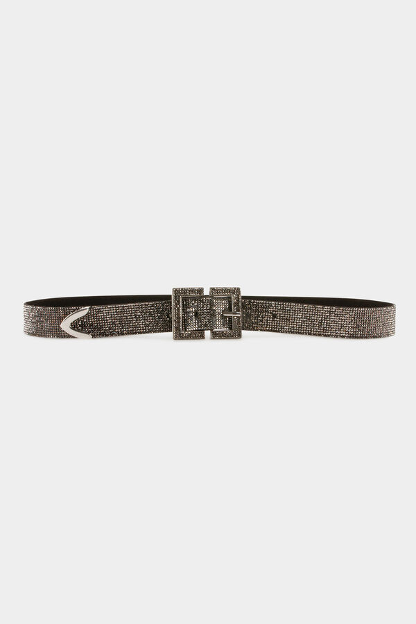 Morgan Cintur&oacute;n con strass Gris