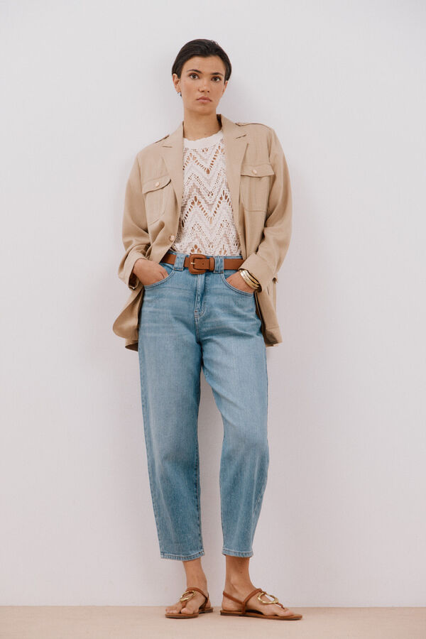 Cortefiel Chaqueta tipo sahariana Beige