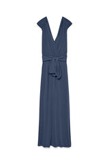 Vero Moda Vestido midi fluido Azul marino