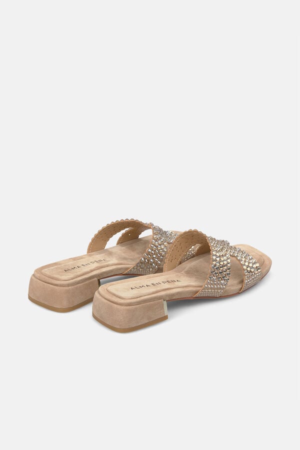 Alma en Pena Sandalia plana joya Arena