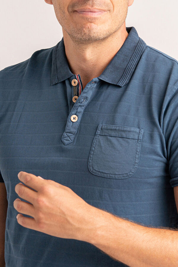 Privata Manga curta 100% algodão Azul