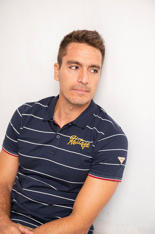 Privata Manga curta 100% algod&atilde;o Azul