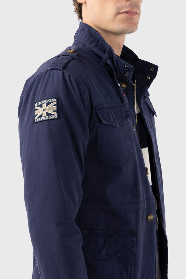 Williot Cazadora Sahariana Con Parches Azul marino