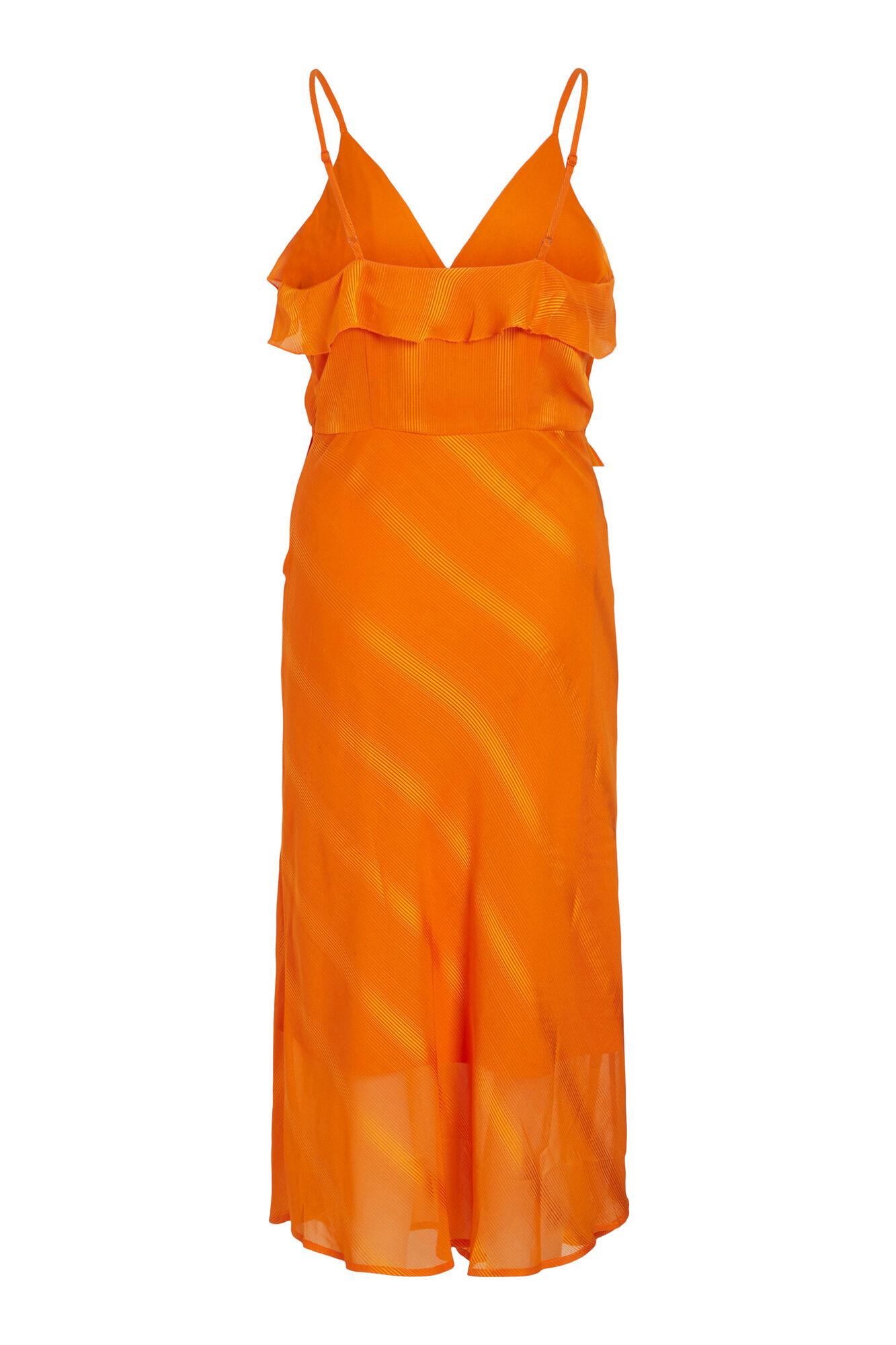 Vila Vestido midi de tirantes con volantes