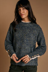 Pol&iacute;n Et Moi Jersey de punto gordo Azul