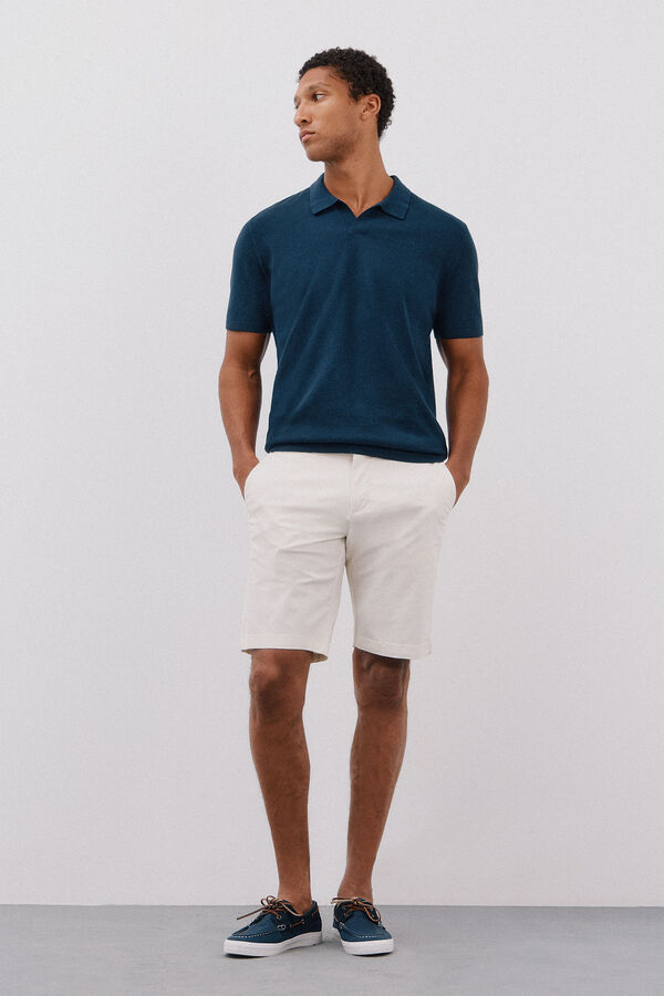 Cortefiel Bermuda chino Ecru