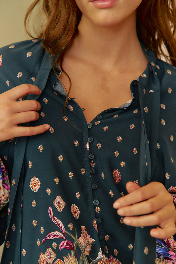 Jaase Blusa Imogen estampado Estella Azul