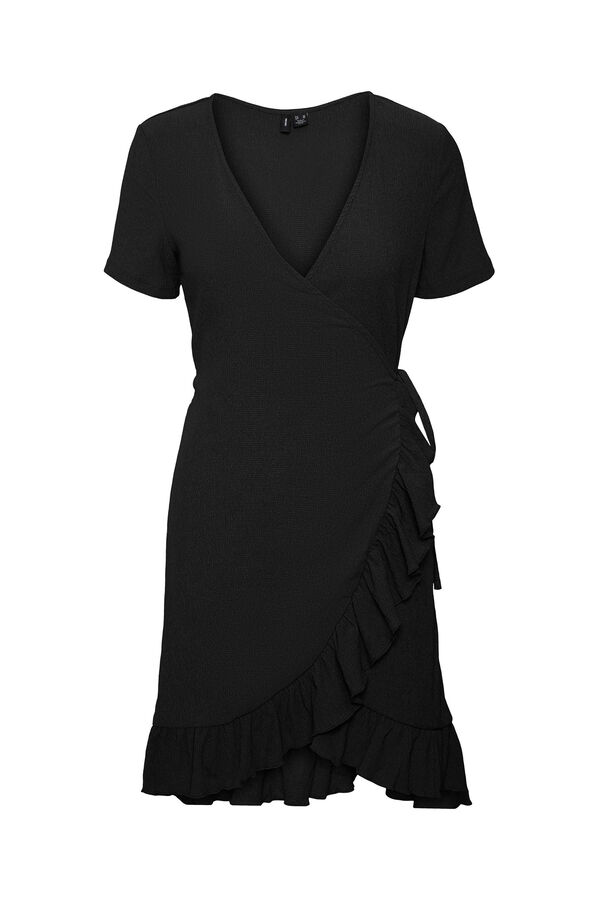 Vero Moda Vestido curto cruzado Preto