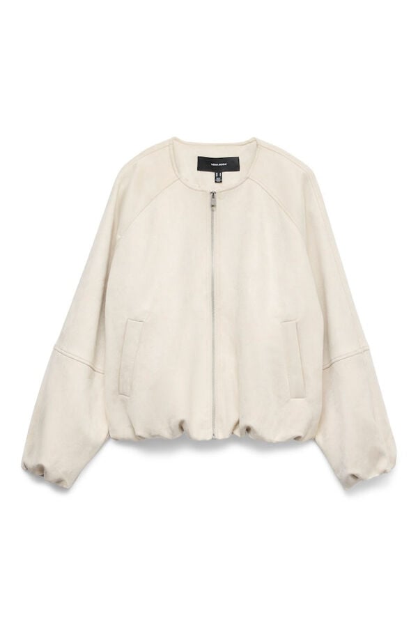 Vero Moda Bomber efecto ante Beige