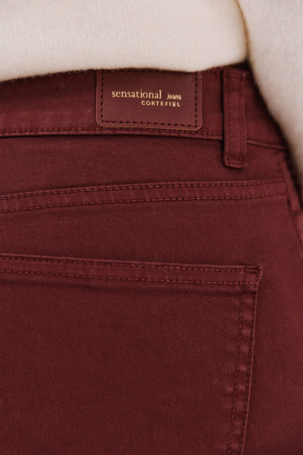 Cortefiel Pantalones Sensational color Granate