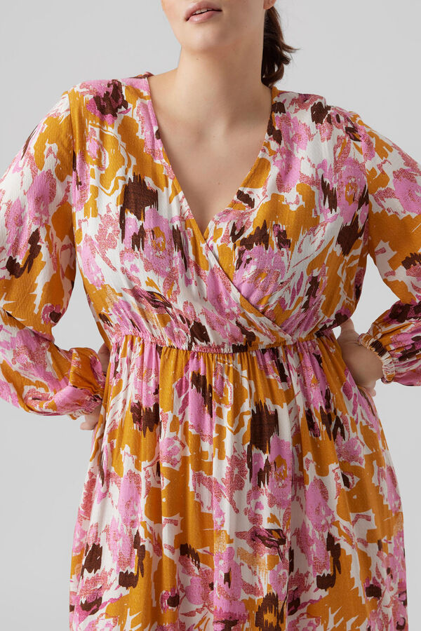 Vero Moda Curve Vestido midi talla grande Naranja