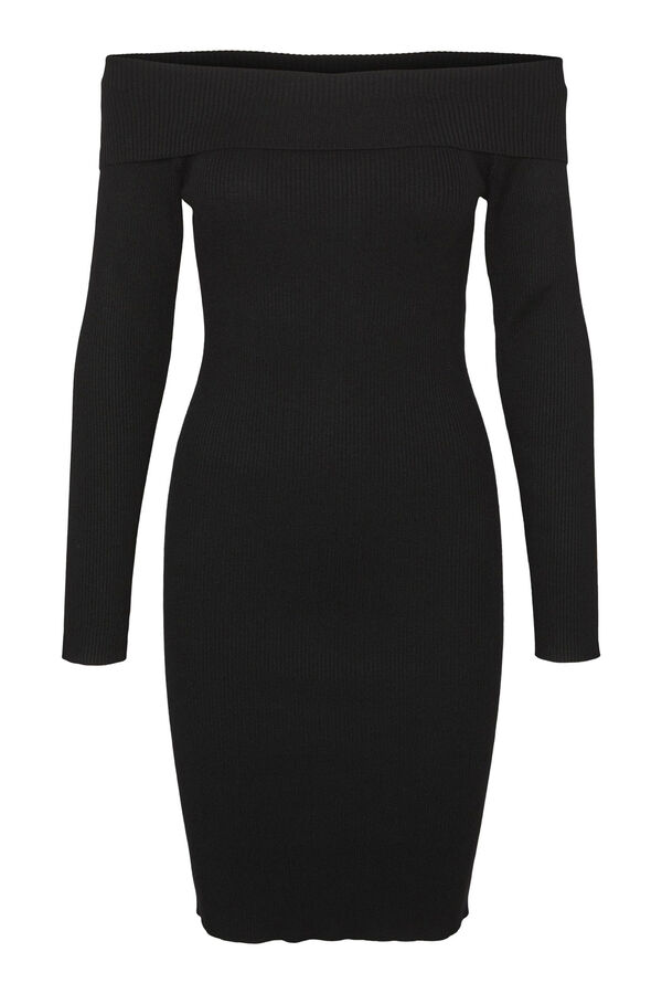 Vero Moda Vestido corto hombros descubiertos Negro
