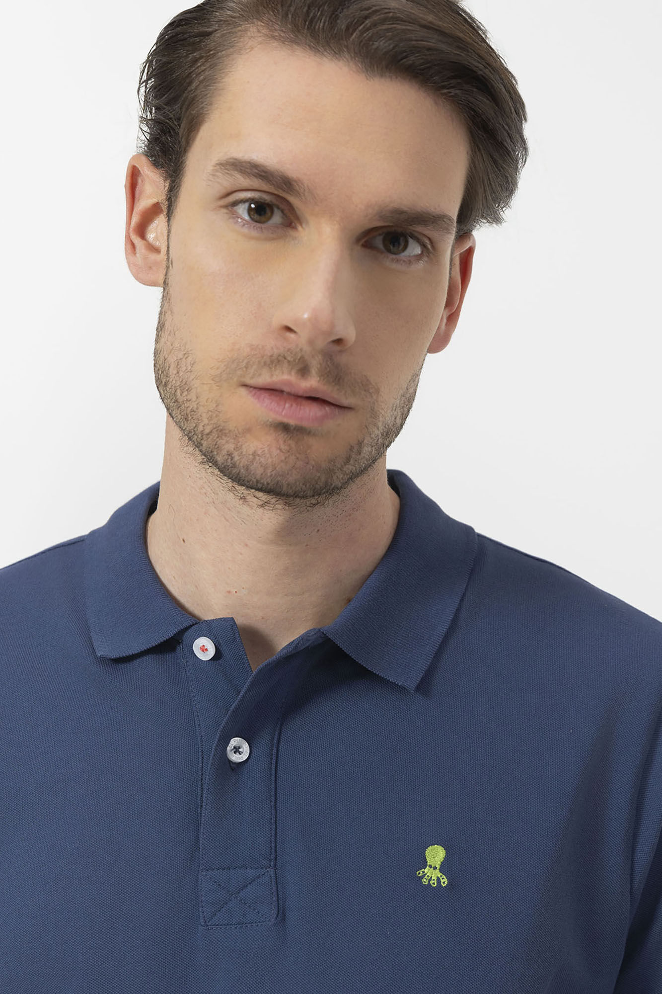 elPulpo Polo lavado bordados a contraste