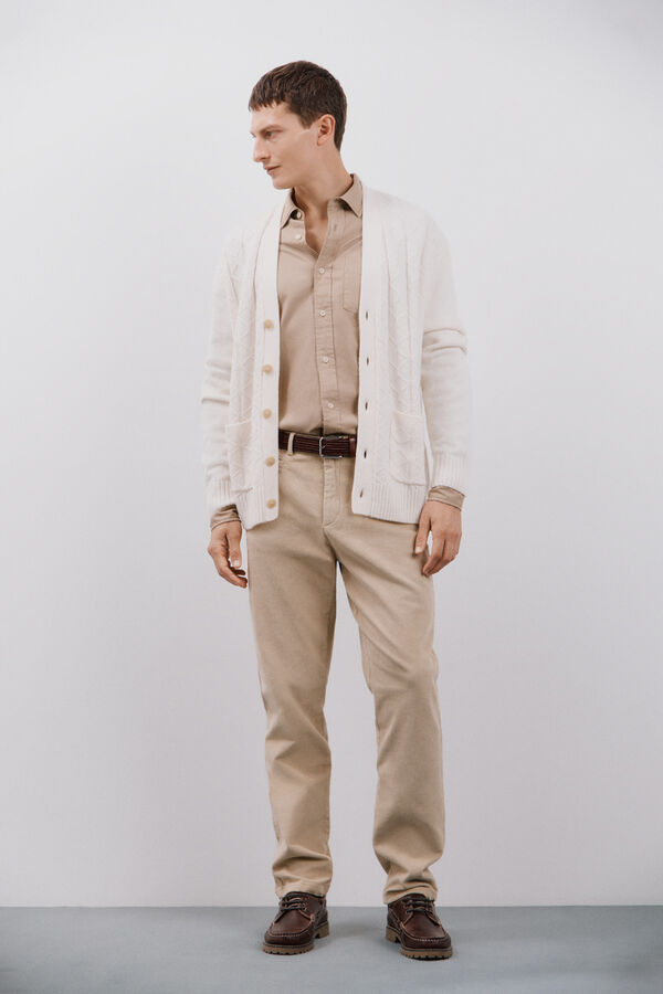 Cortefiel Cal&ccedil;as chino bombazina Tostado