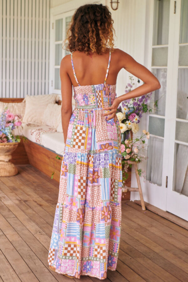 Jaase Vestido maxi Bambi estampado Sweet illusions Multicolorido