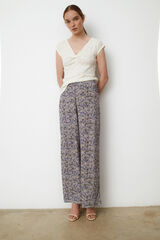 Vila Pantalones anchos de punto Azul