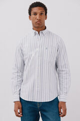 Cortefiel Camisa oxford rayas Azul