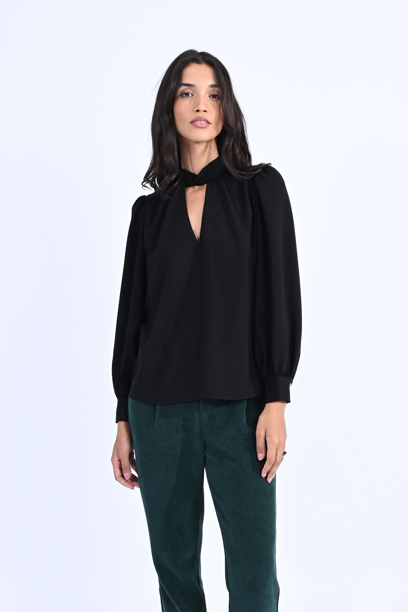 Molly Bracken Blusa de manga comprida com la&ccedil;ada