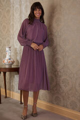 Pol&iacute;n Et Moi Vestido longo Carlita Roxo