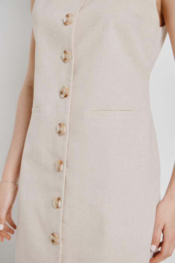 Vero Moda Vestido curto em algod&atilde;o Tostado