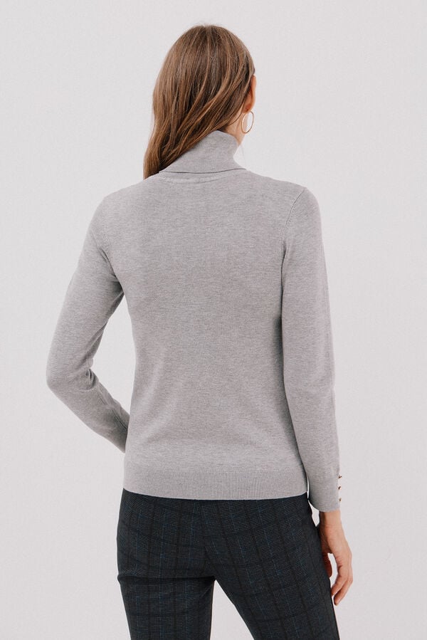 Cortefiel Camisola com gola alta Cinzento