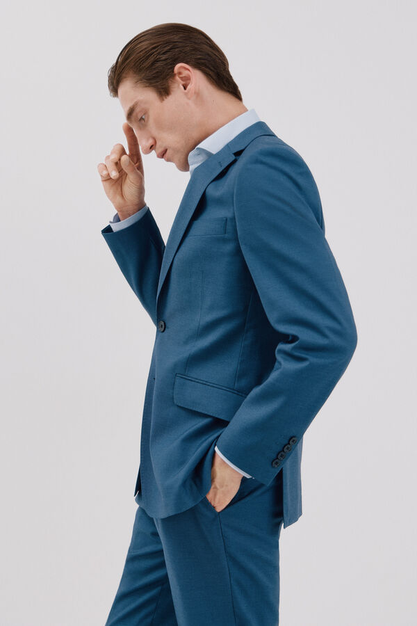 Cortefiel Blazer azul slim fit Azul