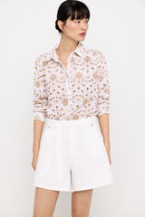 Cortefiel Short vaquero lazo Blanco