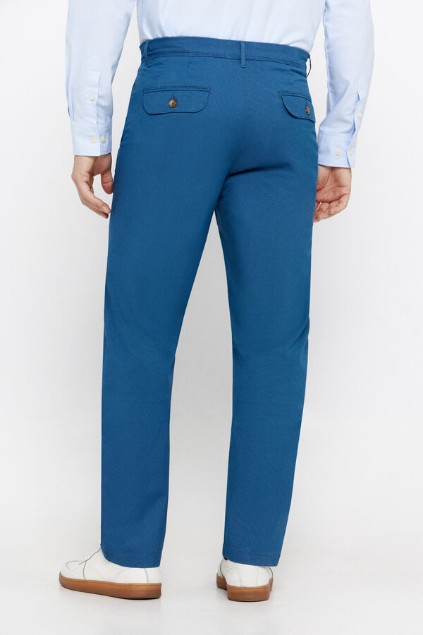 Cortefiel Pantal&oacute;n chino estampado regular fit Azul
