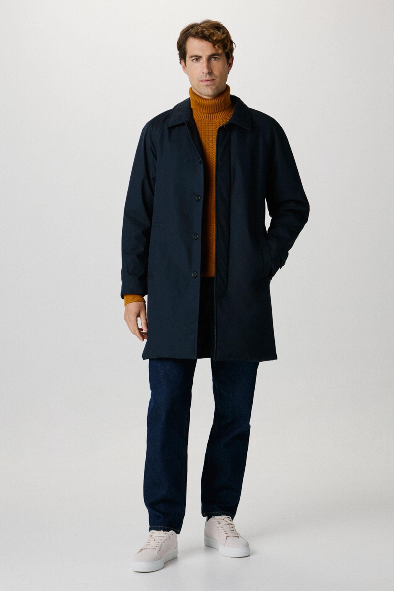 Selected Sobretudo hidrorrepelente confeccionado em 100% algod&atilde;o org&acirc;nico.