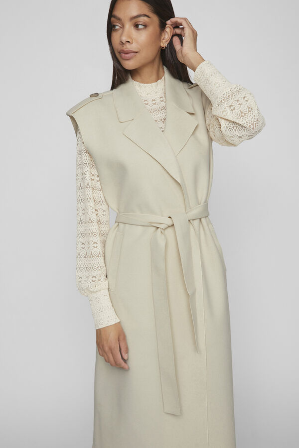 Vila Colete de malha Cinzento