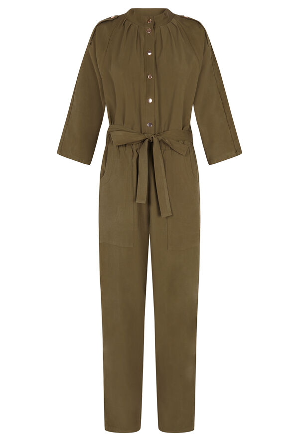 Cortefiel Macac&atilde;o comprido fluido Verde