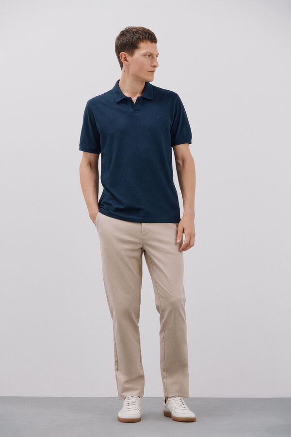 Cortefiel Polo de estructura Azul marino