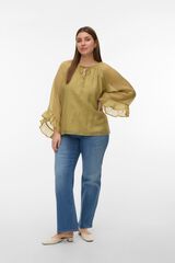 Vero Moda Curve Top manga volante talla grande Verde