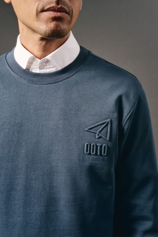 OOTO Sudadera logo relieve Azul oscuro