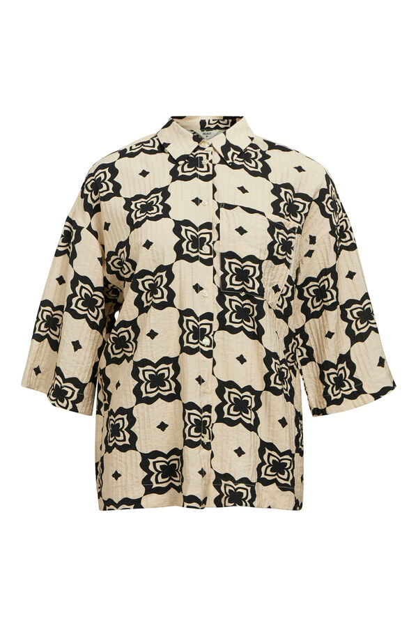 Object Camisa de manga curta estampada Tostado