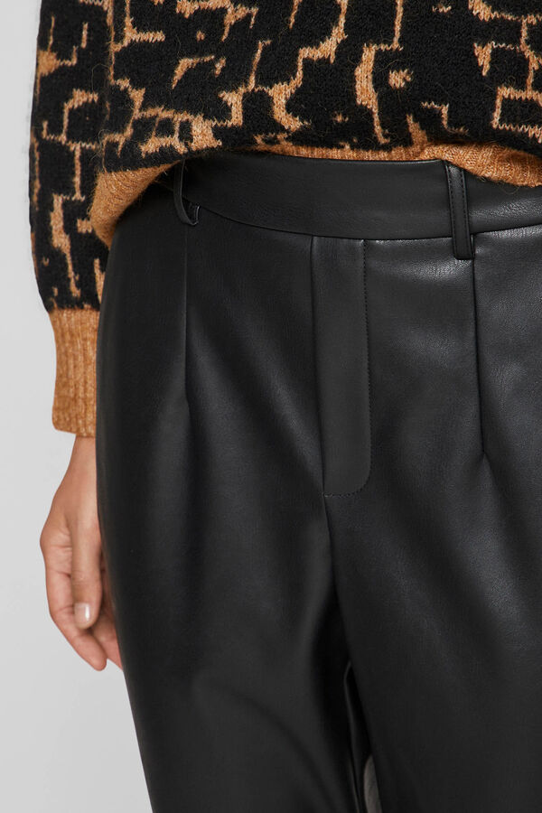 Vila Pantal&oacute;n largo polipiel Negro