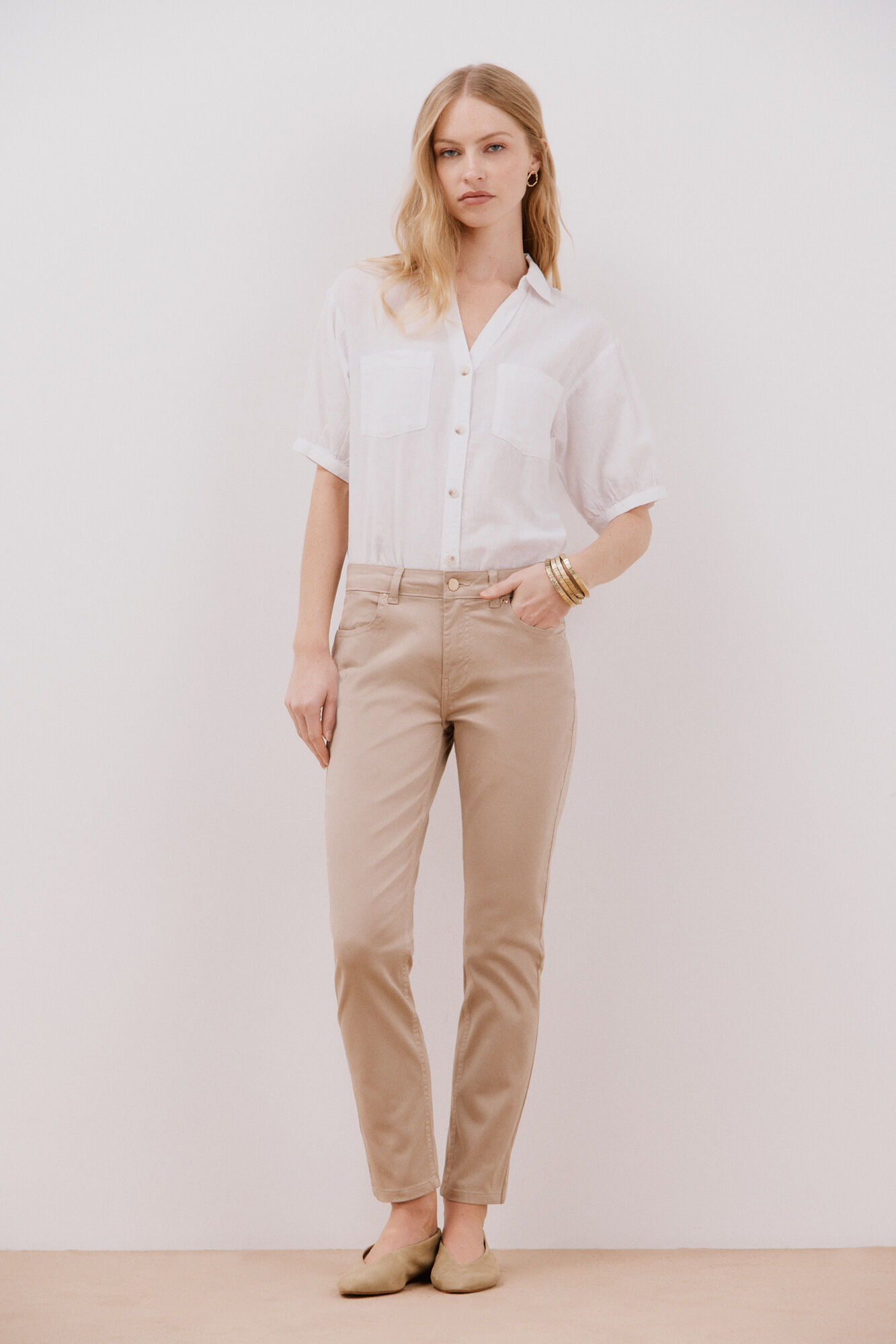 Cortefiel Cal&ccedil;a skinny cropped colorida