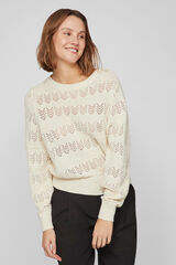 Vila Top de punto calado Gris