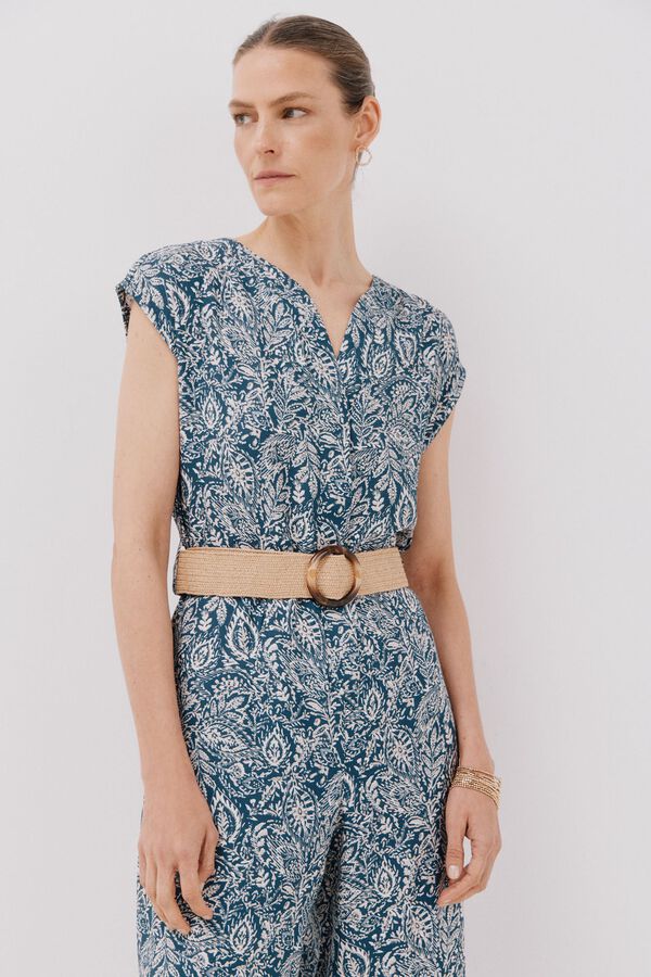 Cortefiel Macac&atilde;o com cinto Azul