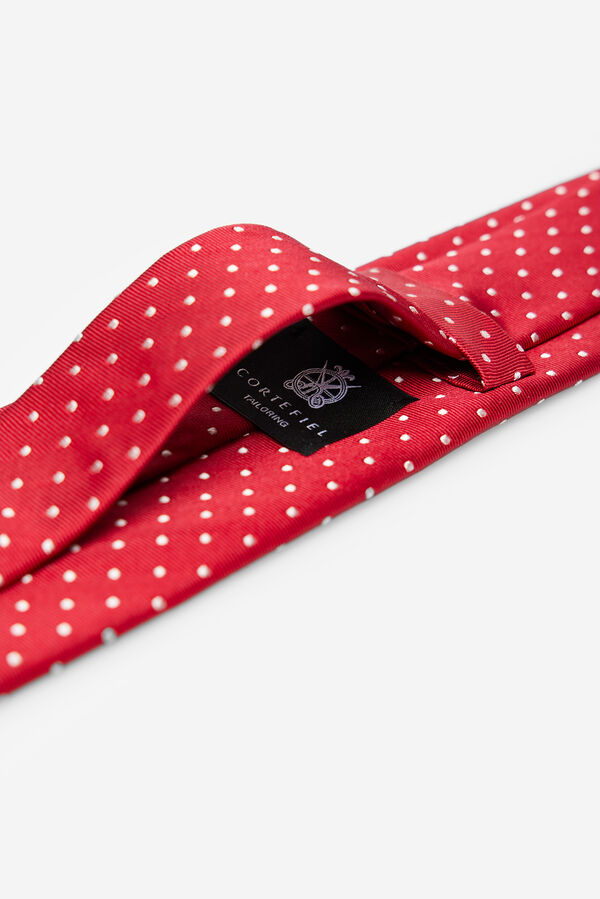 Cortefiel Gravata seda natural Vermelho