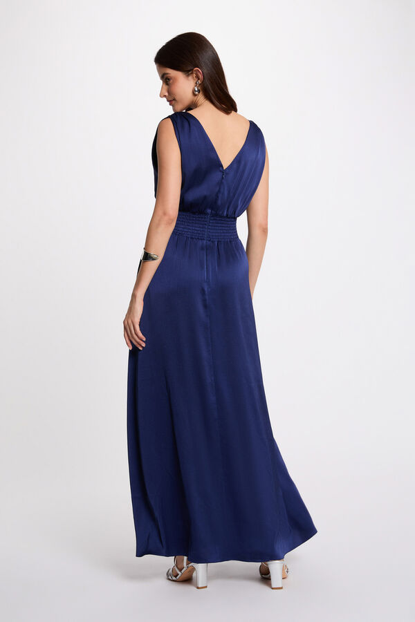 Morgan Vestido largo fluido Azul marino