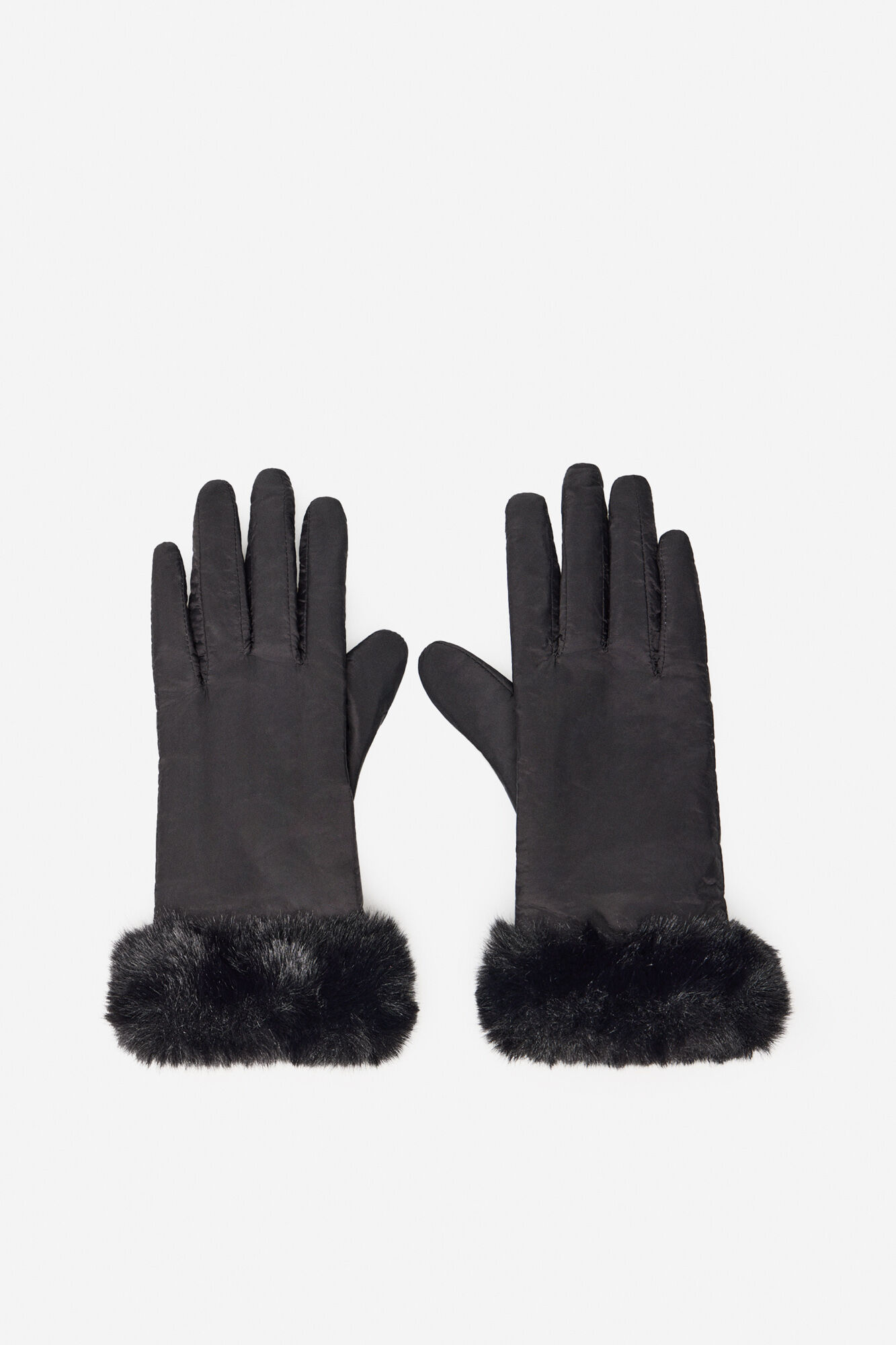 Cortefiel Luva de nylon com pelo