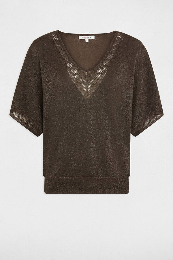 Morgan Camisola decote em V manga curta Verde