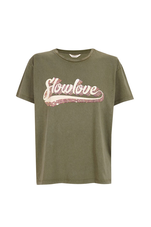 Slowlove Camiseta com logo slowlove Verde