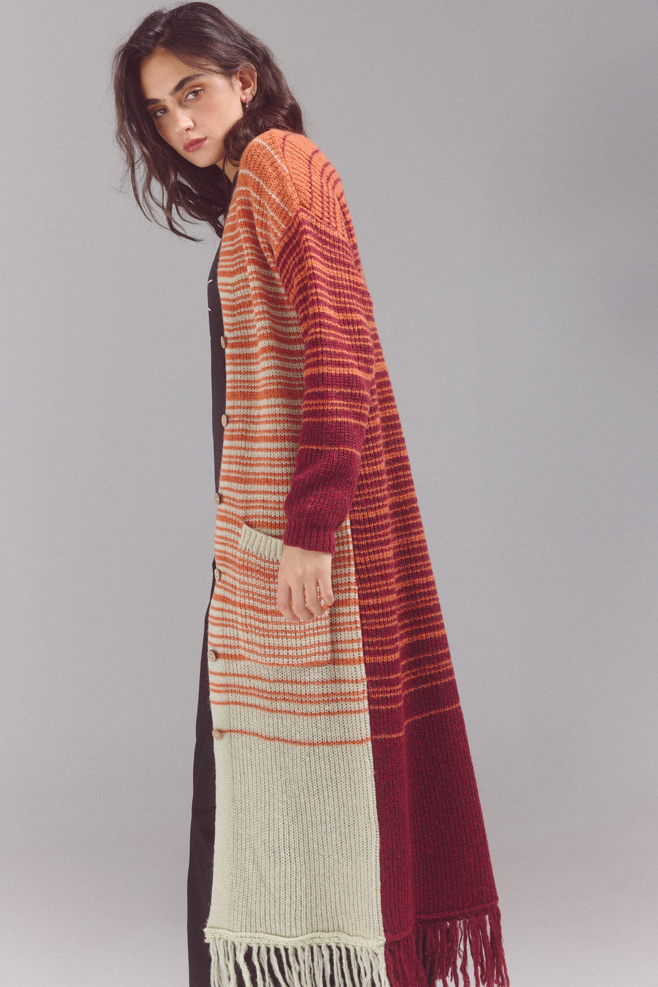 Slowlove Chaqueta punto flecos