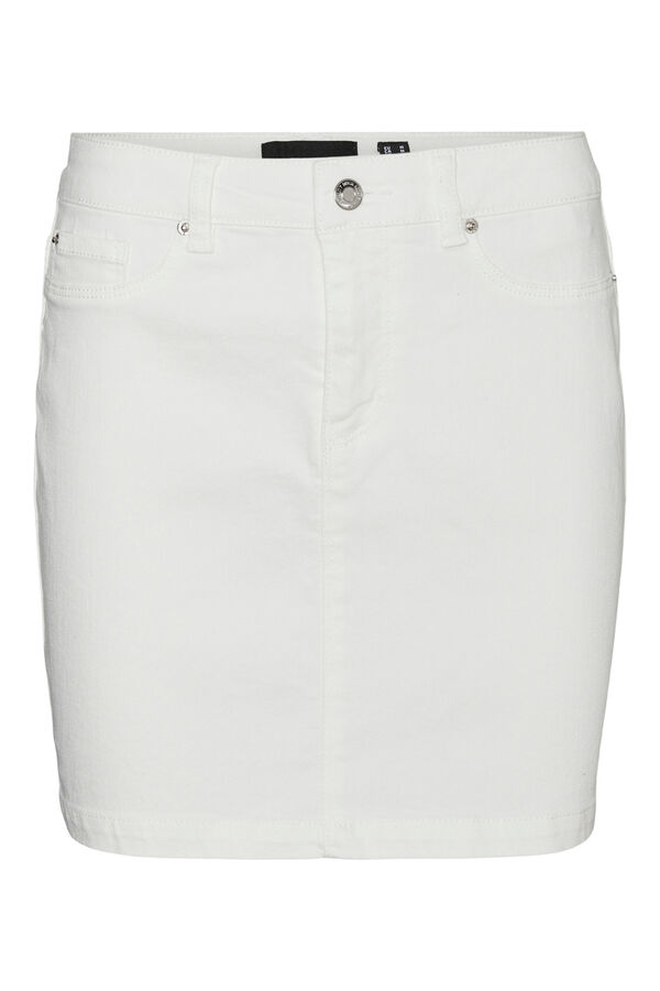Vero Moda Saia denim curta Branco